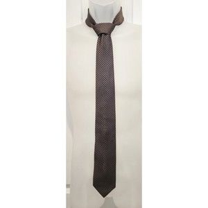 Calvin Klein Mens Black & Gray Silk Classic Dress Tie, 60" Long